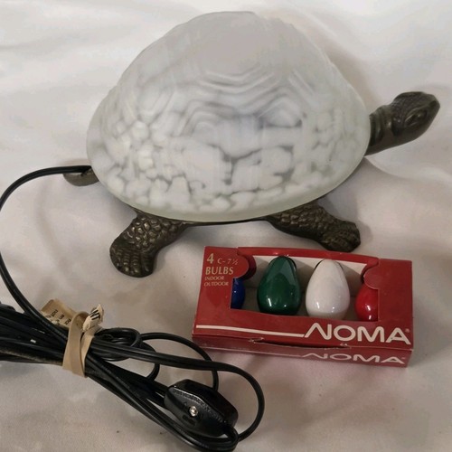 Vtg frosted glass - glass, turtle