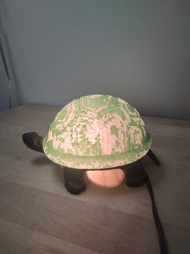 Vintage turtle lamp green - turtle,