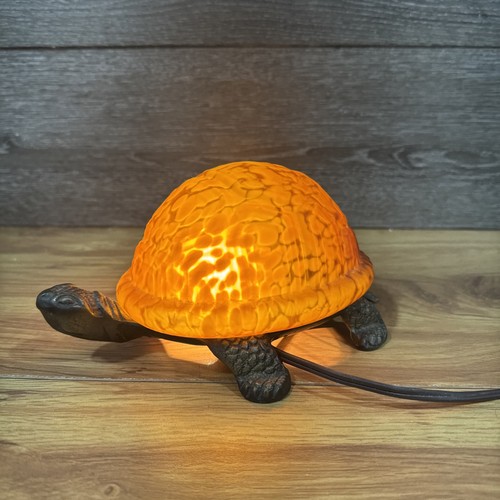 Vintage turtle lamp amber - turtle,